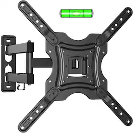 Dazzed Corner - Full Motion TV Wall Mount for 19-55'' TVs, Swivel Tilt, VESA 400x400 - Black