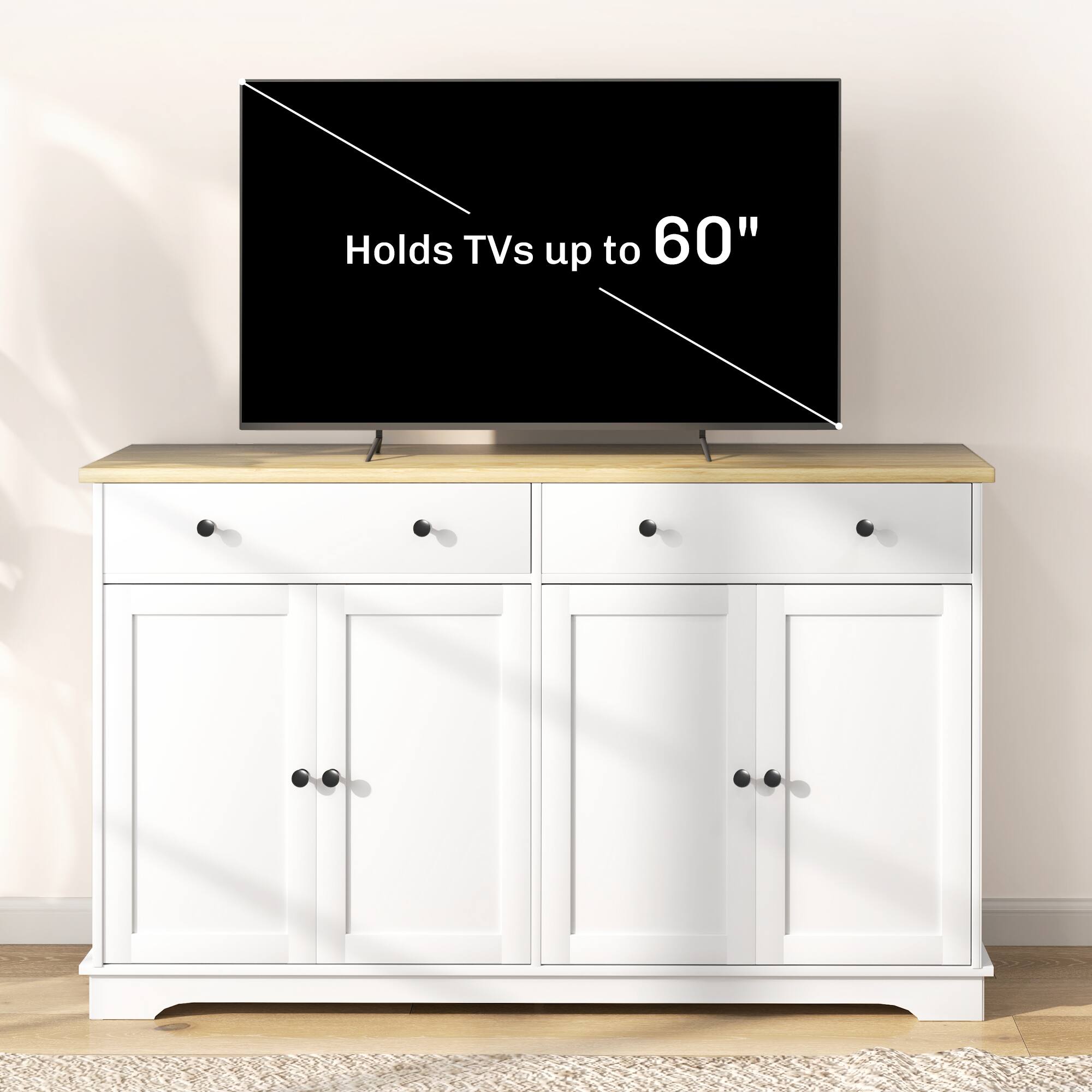 Holds TVs up to 60"