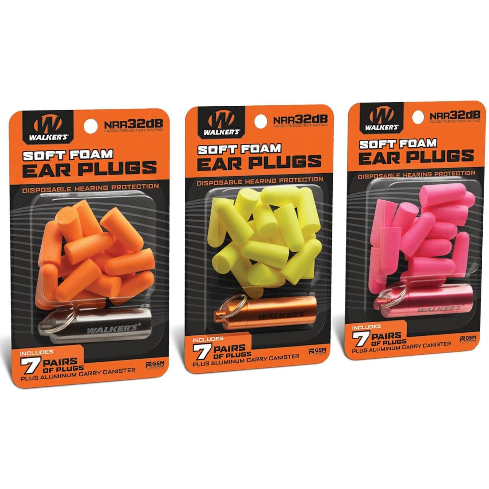 W NAR32dB WALKER'S SOFT FOAM EAR PLUGS DISPOSABLE HEARING PROTECTION  
W NAR32dB WALKER'S SOFT FOAM EAR PLUGS DISPOSABLE HEARING PROTECTION  
W NAR32dB WALKER'S SOFT FOAM EAR PLUGS DISPOSABLE HEARING PROTECTION  
WALKER'S* INCLUDES 7 PAIRS OF PLUGS PLUS ALUMINUM CARRY CANISTER  
WALKER'S* INCLUDES 7 PAIRS OF PLUGS PLUS ALUMINUM CARRY CANISTER  
WALKER'S* INCLUDES 7 PAIRS OF PLUGS PLUS ALUMINUM CARRY CANISTER