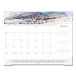 AT-A-GLANCE - Landscape Panoramic Desk Pad Landscapes Photography 22 x 17 White Sheets Clear Corners 12 Month Jan to Dec 2026