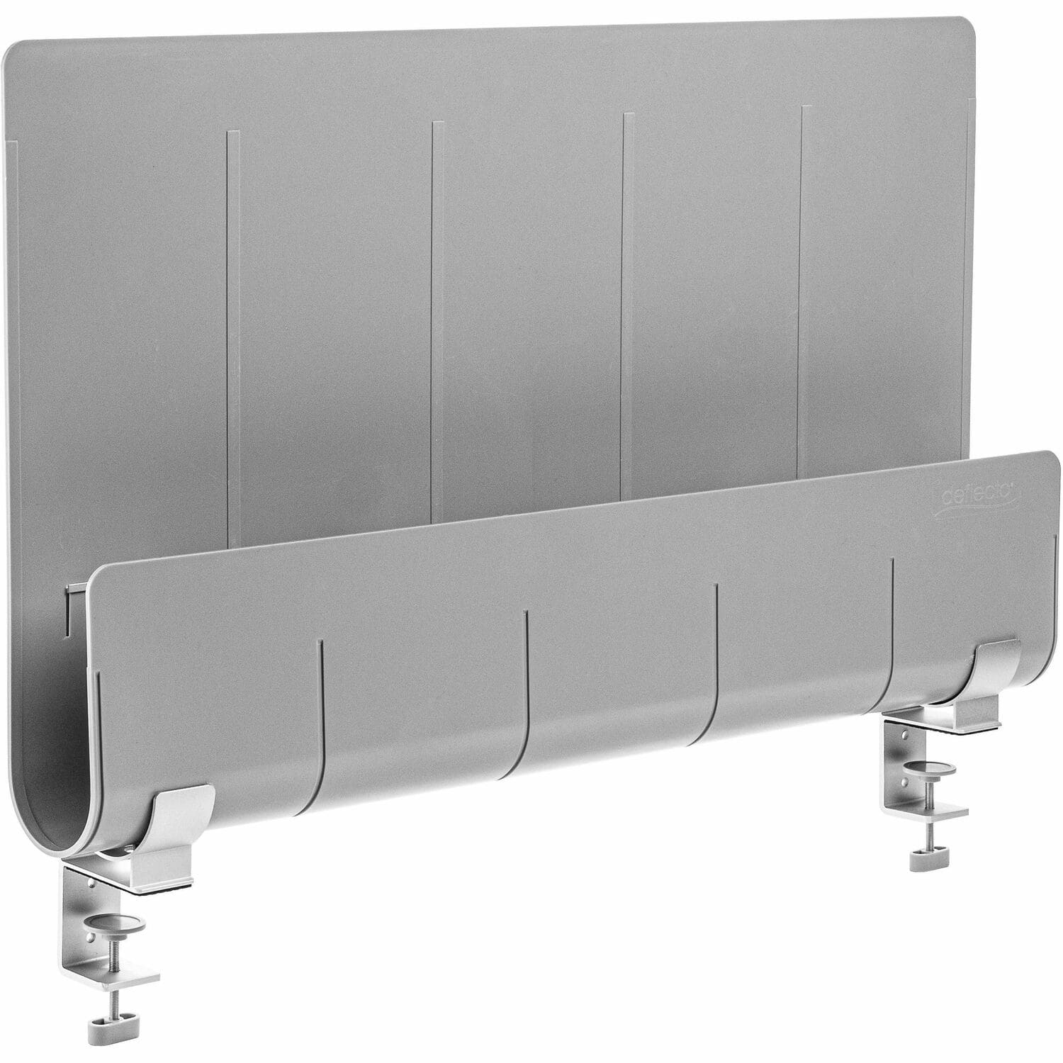 Deflecto - Standing Desk Privacy Panel Organizer 16.35" x 24" x 2.70" Acrylonitrile Butadiene Styrene - Gray