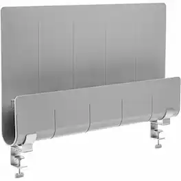 Deflecto - Standing Desk Privacy Panel Organizer 16.35" x 24" x 2.70" Acrylonitrile Butadiene Styrene - Gray