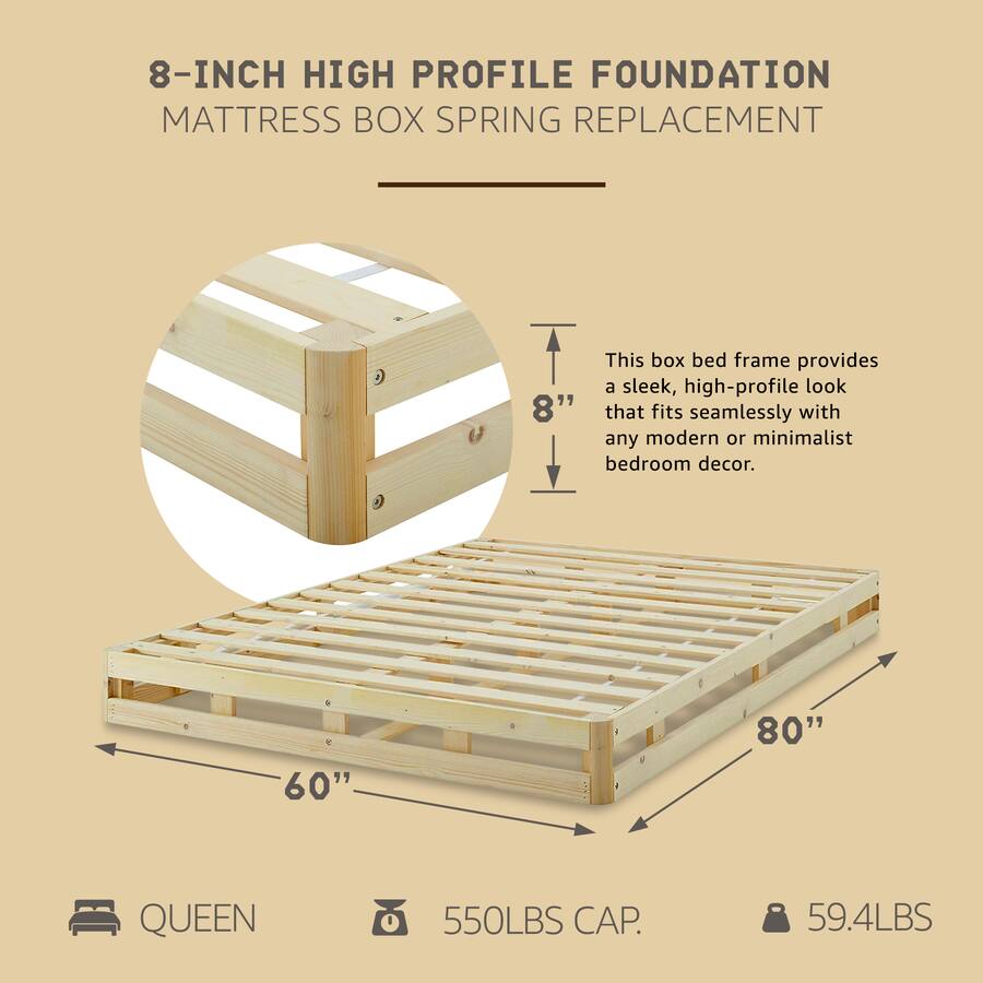 8 Inch Ss Spring Hercules 8 Inch High Profile Instant Foundation Box Spring Replacement ...