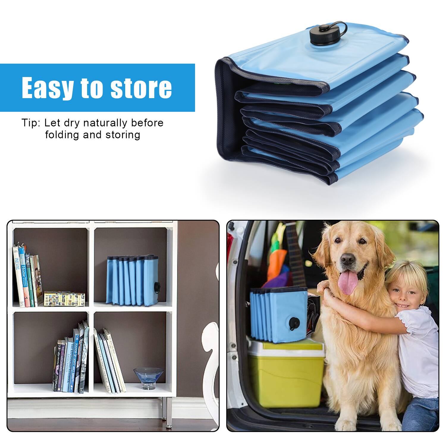 Easy to store

Tip: Let dry naturally before folding and storing