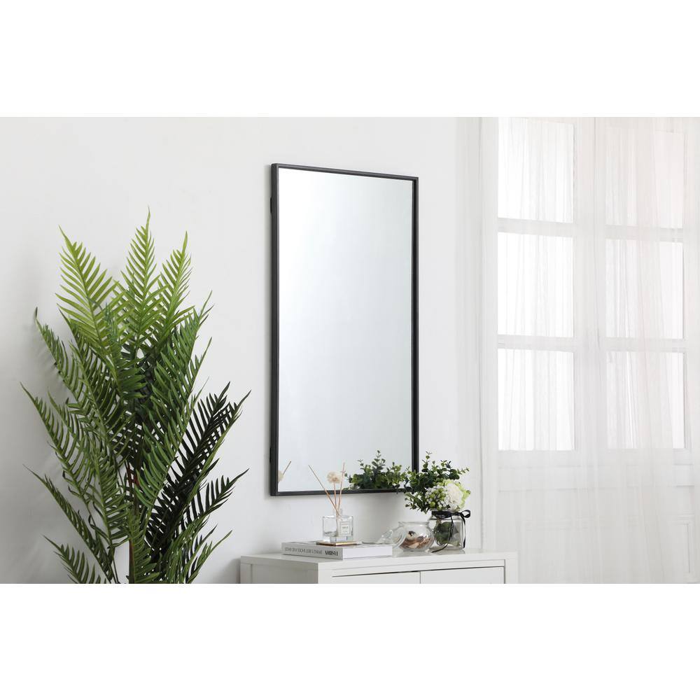 Alt View 7. Elegant Decor - Metal frame rectangle mirror 20 inch in Black - Black.