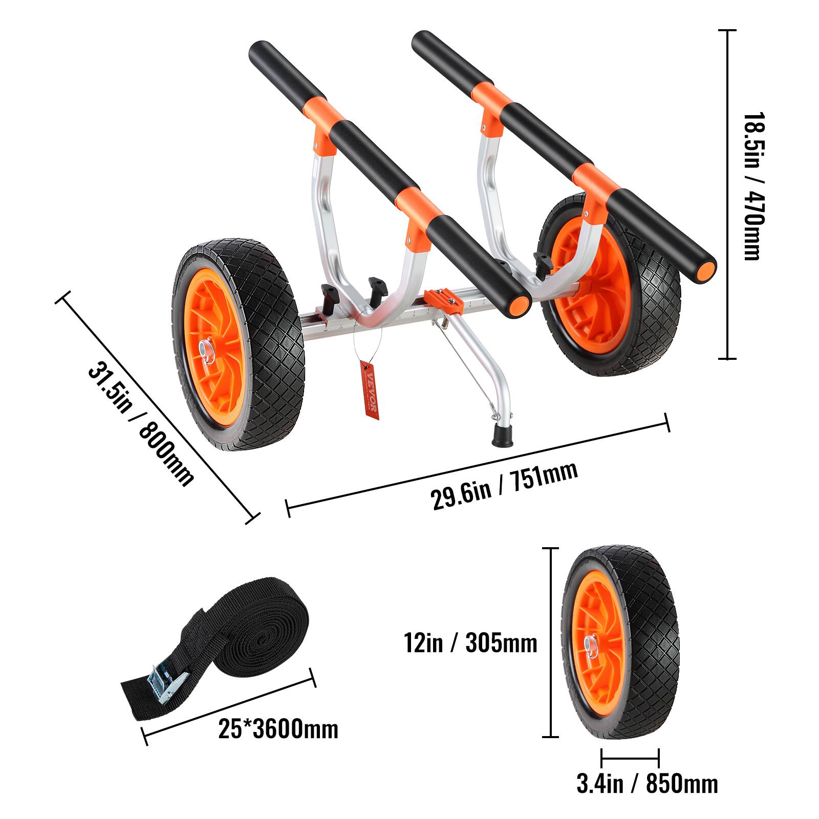 31.5in / 800mm  
29.6in / 751mm  
18.5in / 470mm  
12in / 305mm  
3.4in / 850mm  
25*3600mm