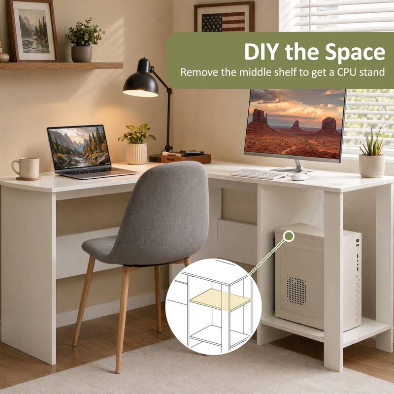DIY the Space  
Remove the middle shelf to get a CPU stand