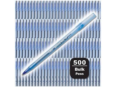 500 Bulk Pens  
Blue Round Stic M