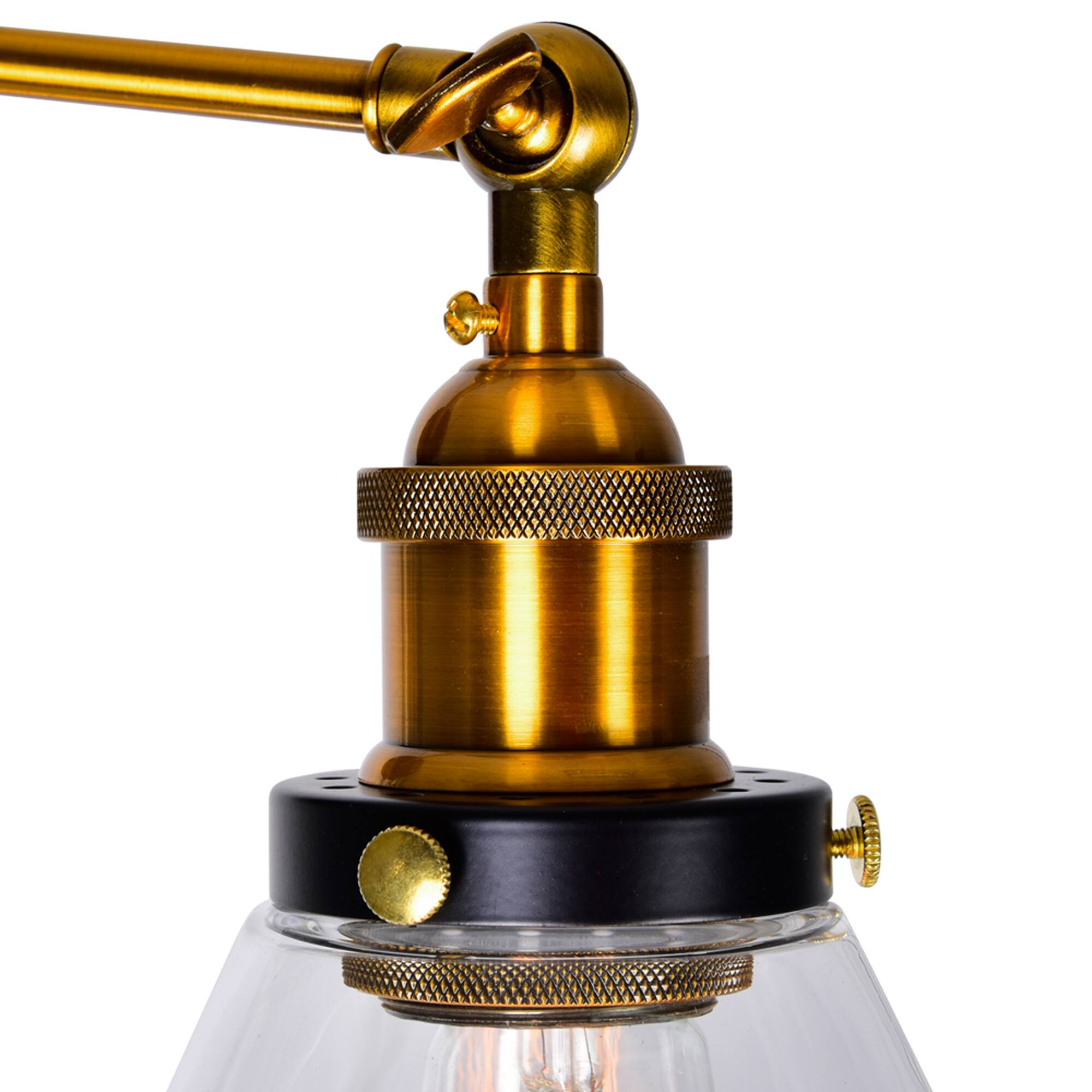 Alt View 2. CWI Lighting - Eustis 1 Light Wall Sconce With Black & Gold Brass Finish - Black & Gold Brass.