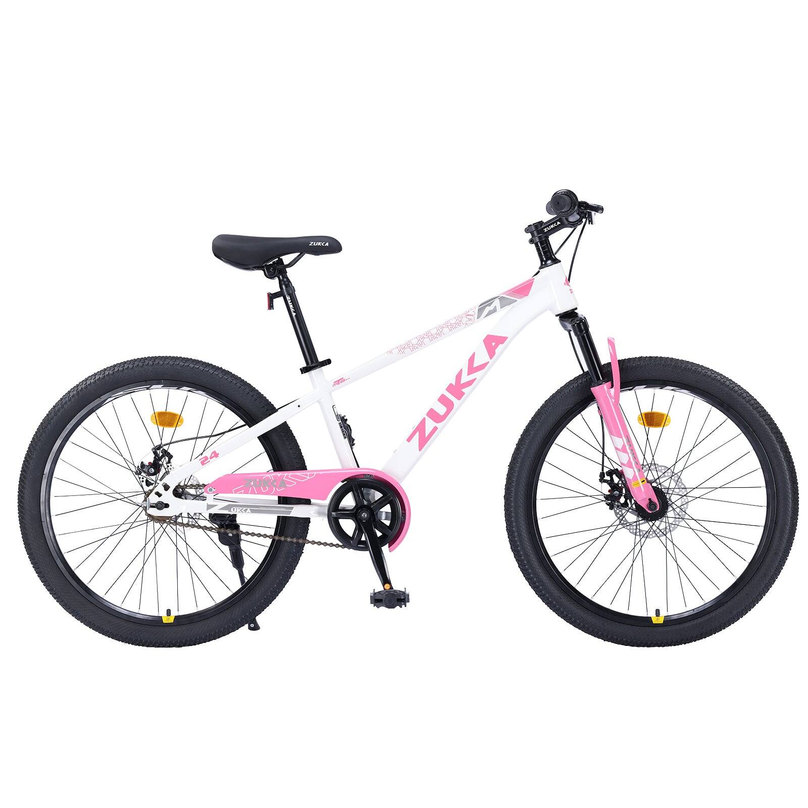 Alt View 2. BreeBe - ZUKKA Mountain Bike,24 Inch MTB for Boys and Girls Age 9-12 Years,Multiple Colors - White.