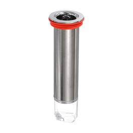 Unique Bargains - 5.7" Odor Proof Floor Drain, Floor Drain Cover Shower Plug Drain Backflow Preventer for Pipes Tubes Bathroom - Red Silver/Transparent