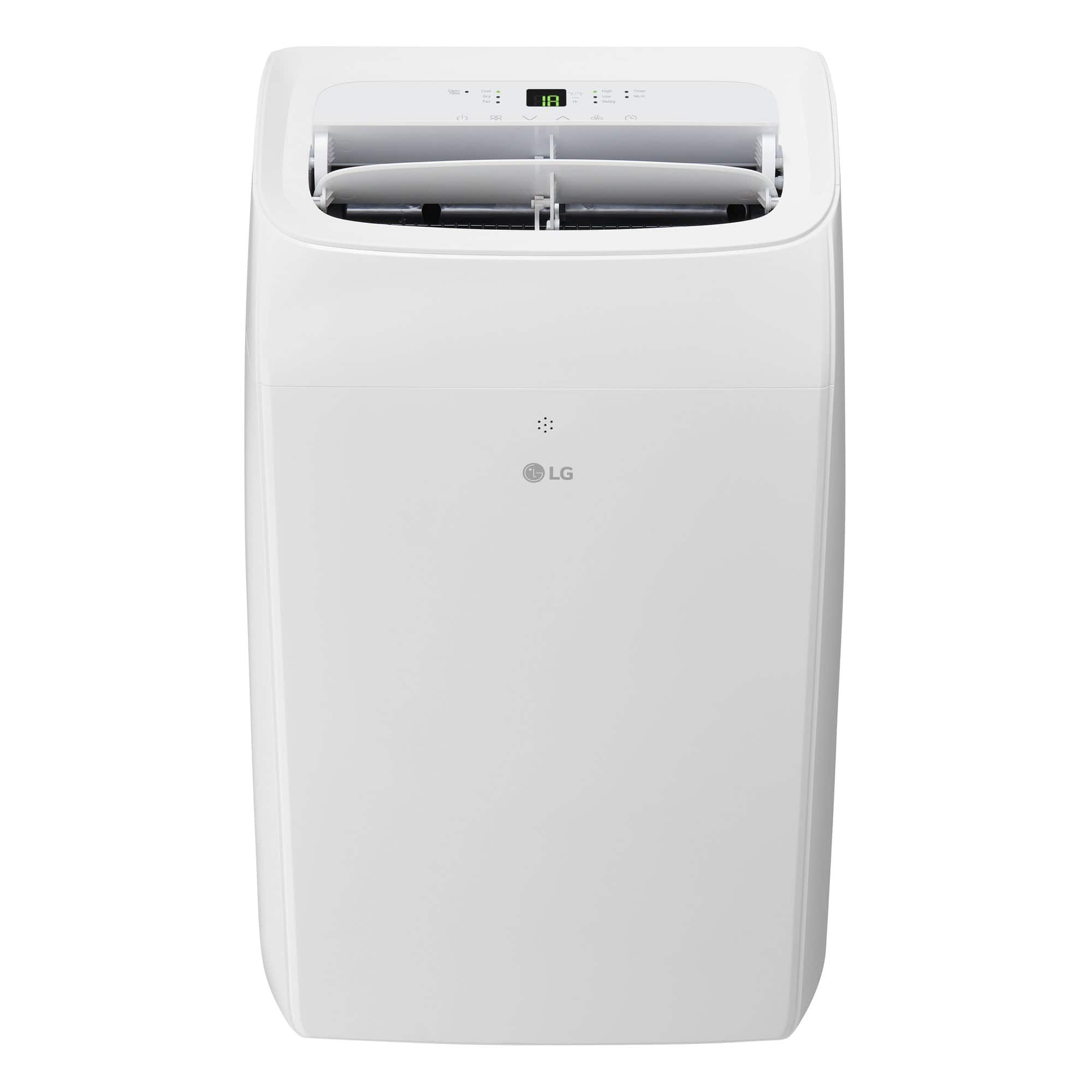 LG - 450 Sq. Ft. Smart Portable Air Conditioner 10,200 BTU - White - Front_Zoom