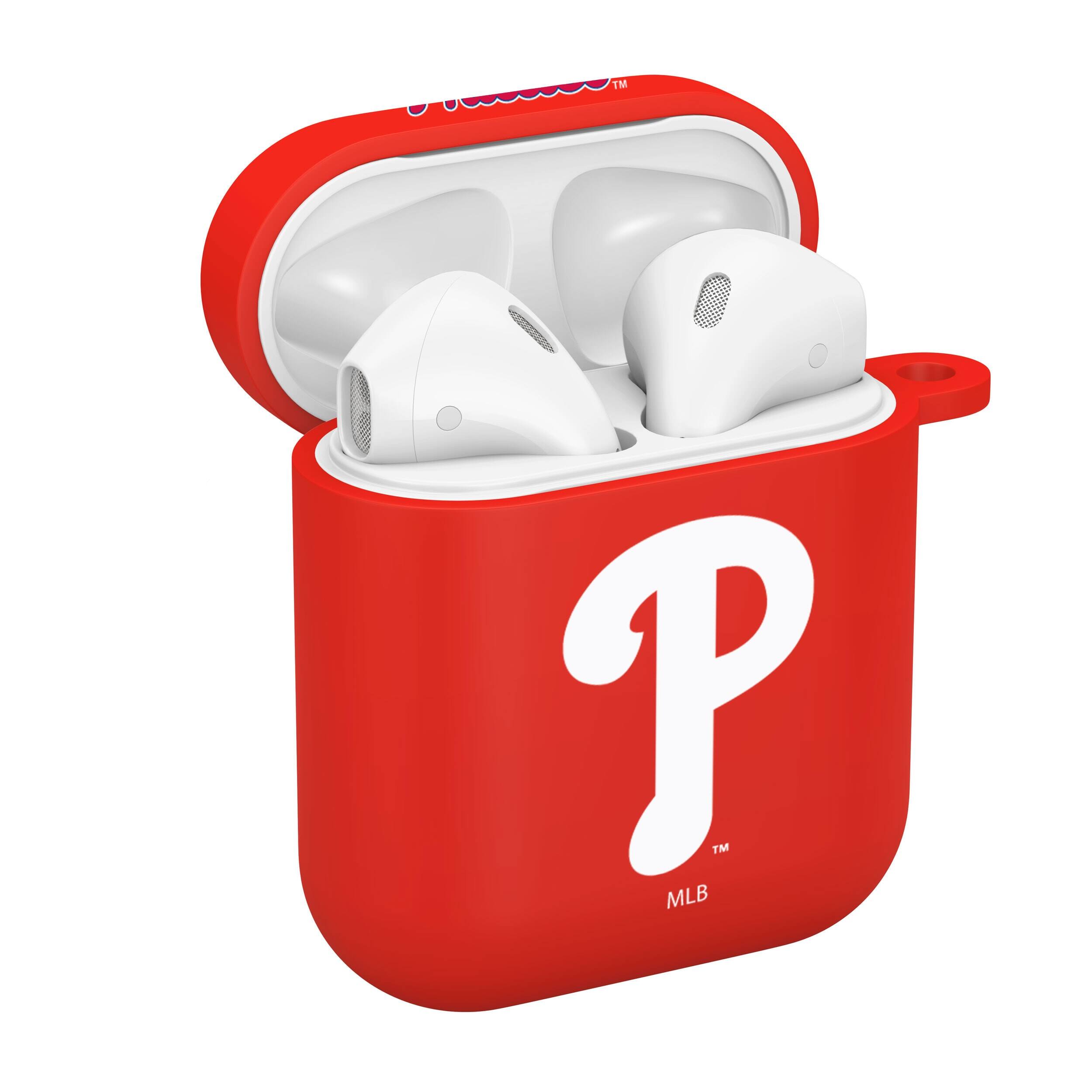 Alt View 1. Artinian - Red AirPods Case Cover - Red.