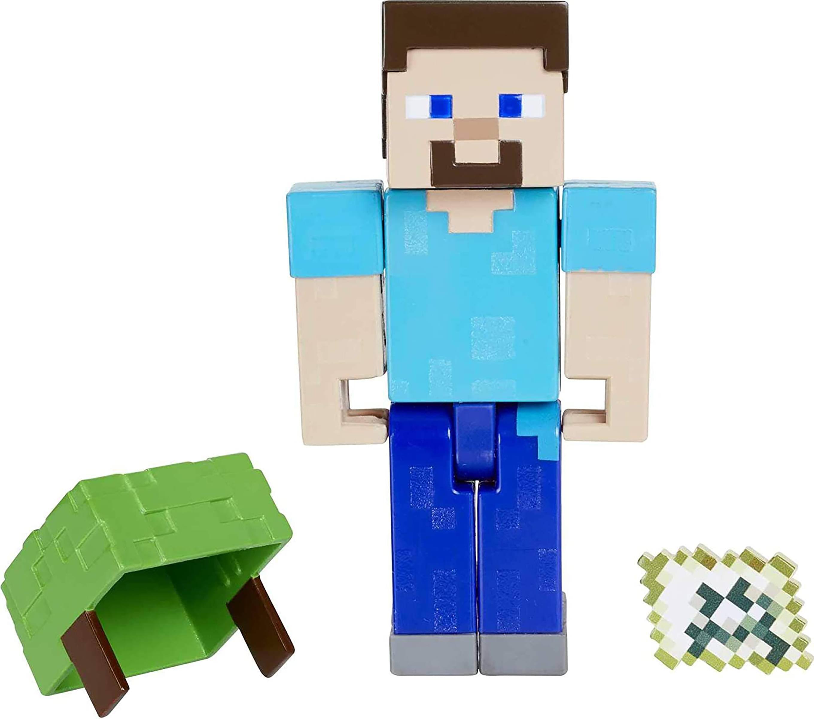 Alt View 1. Mattel - Minecraft 3.5 Inch Core Figure Assortment | Underwater Steve - Blue.
