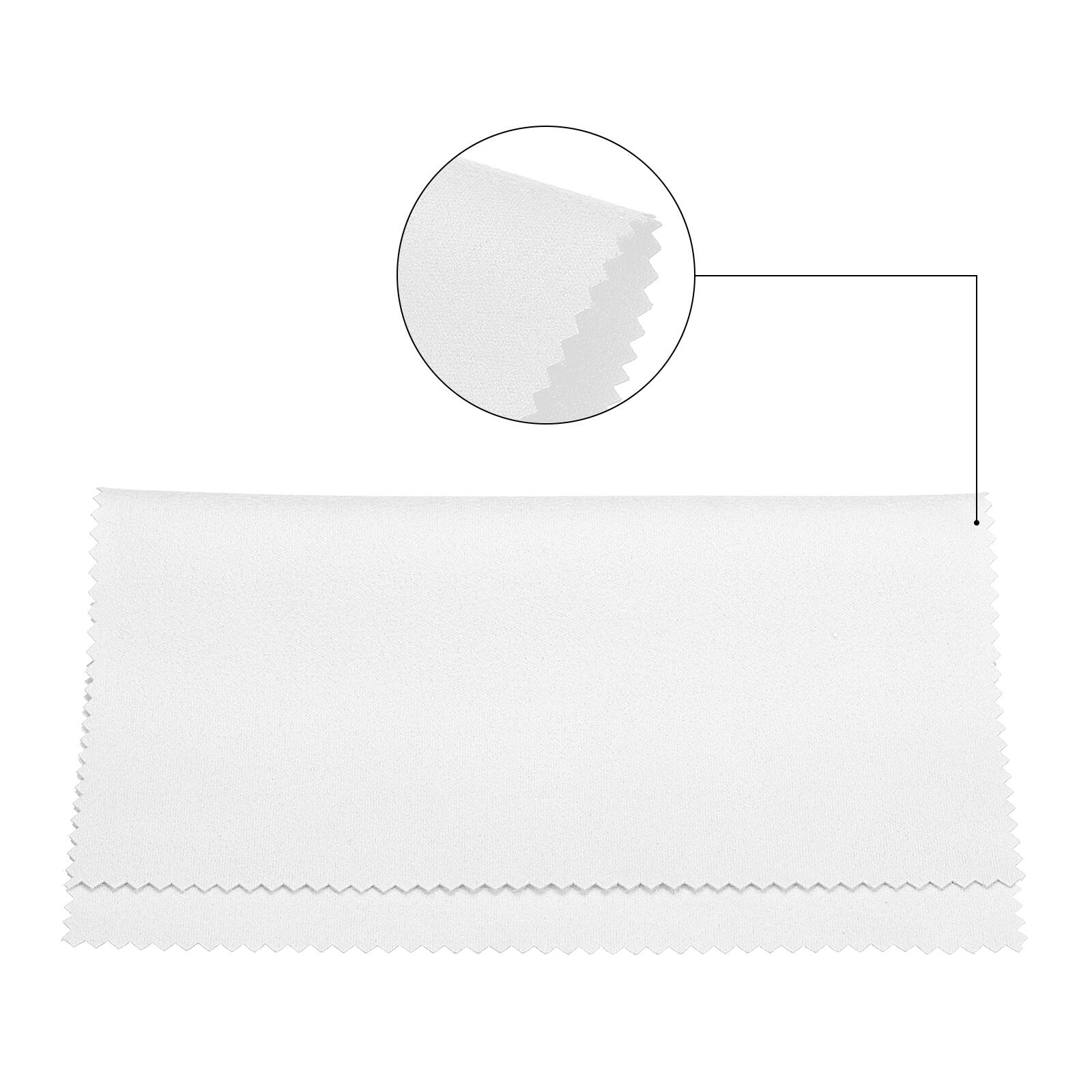Alt View 2. Unique Bargains - Eyeglass Microfiber Cleaning Cloth 7"x6", 12pcs Soft Suede Wipe for Lens, Eyeglasses, Screens in Vinyl Pouch - White.