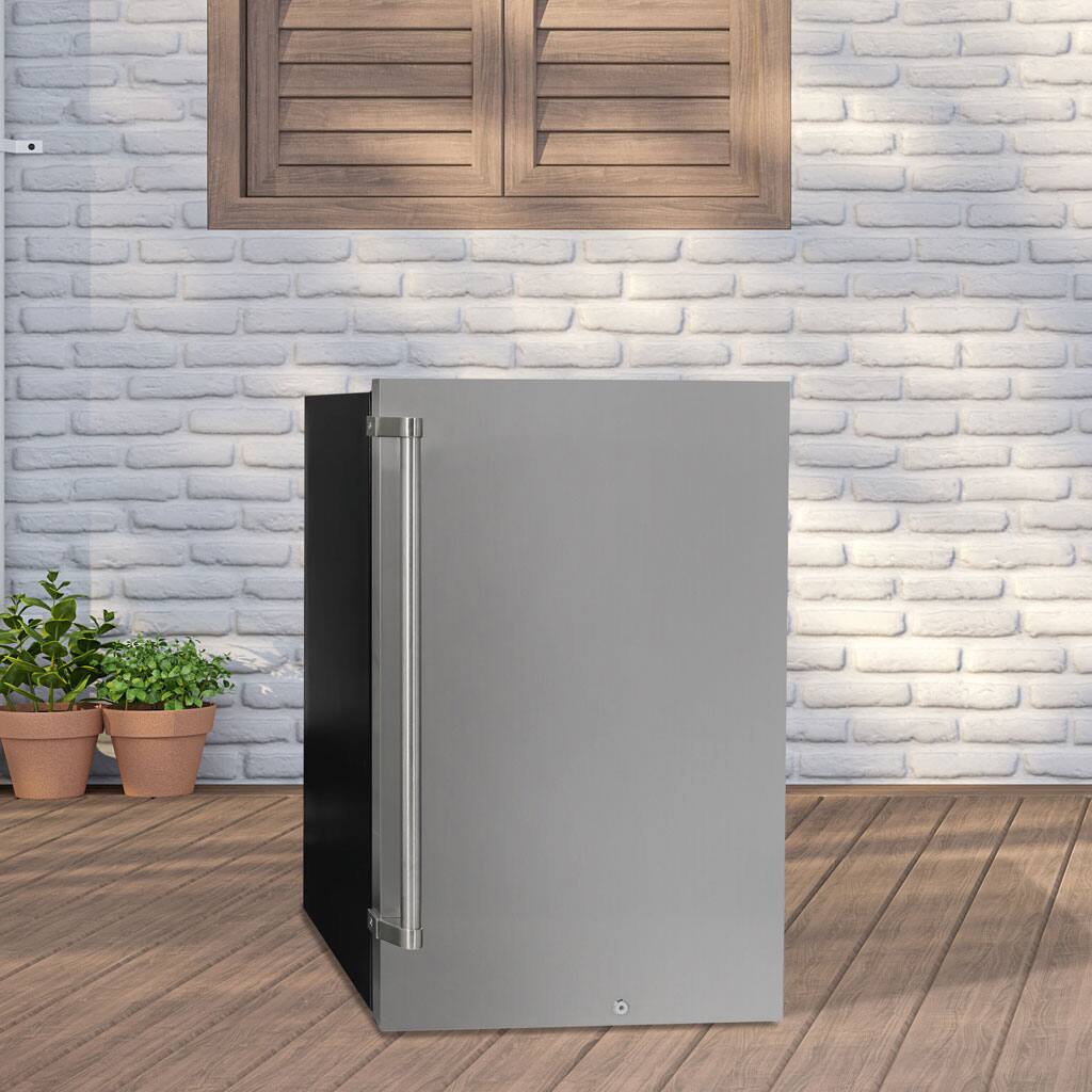 Alt View 1. Danby - 4.4 Cu. Ft. Outdoor Mini Fridge - Stainless Steel.