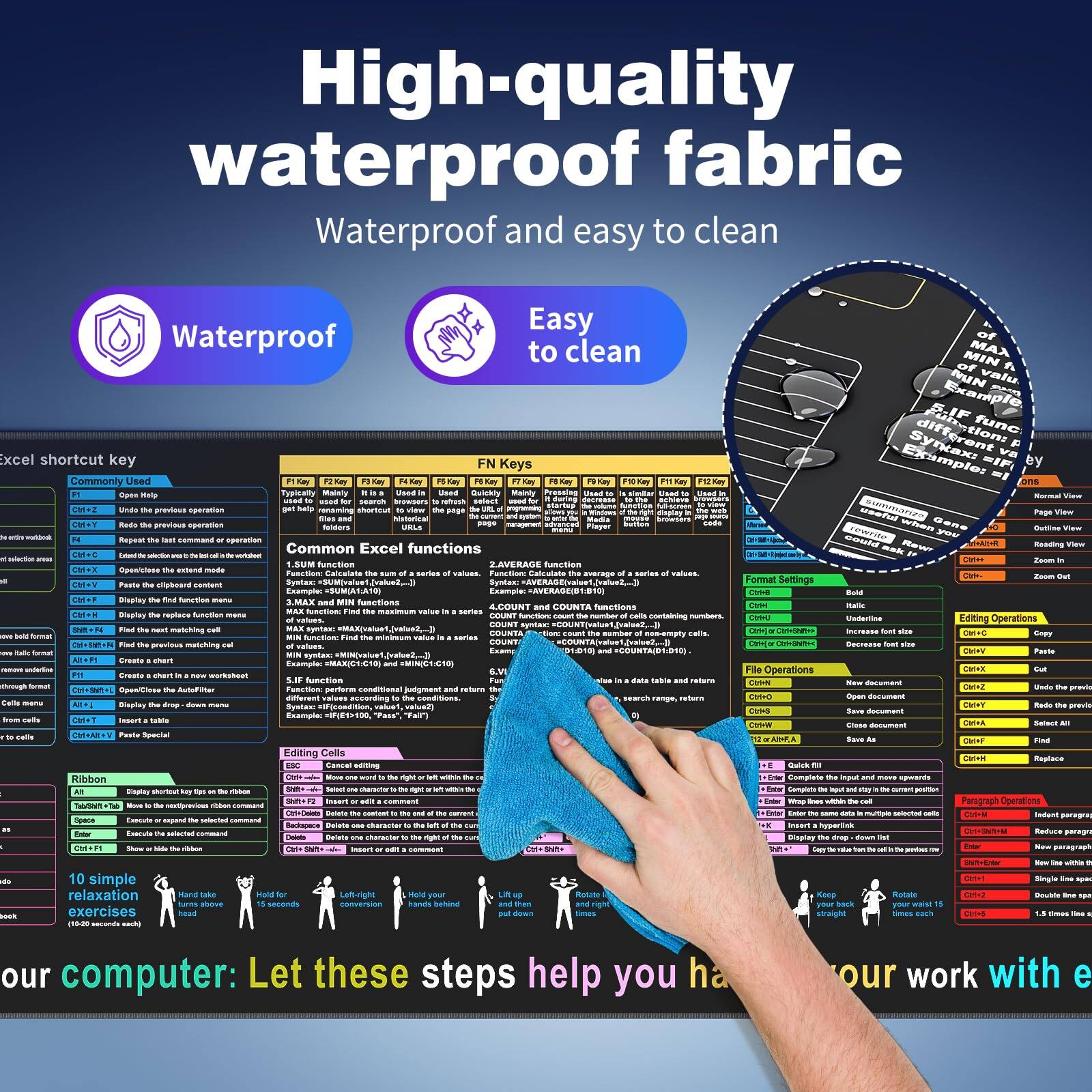 High-quality waterproof fabric  
Waterproof and easy to clean

Waterproof  
Easy to clean

Excel shortcut key

Commonly Used  
Ctrl+C  
Ctrl+V  
Ctrl+X  
Ctrl+Z  
Ctrl+Y  
Ctrl+S  
Ctrl+P  
Ctrl+Shift+L  
Ctrl+Shift+;  
Ctrl+Shift+Enter  
Ctrl+Shift+Home  
Ctrl+Shift+End  
Ctrl+Shift+Arrow keys  
Ctrl+Shift+Page Up/Page Down  
Ctrl+Shift+Space  
Ctrl+Shift+Enter  
Ctrl+Shift+Enter  
Ctrl+Shift+Enter  
Ctrl+Shift+Enter  
Ctrl+Shift+Enter  
Ctrl+Shift+Enter  
Ctrl+Shift+Enter  
Ctrl+Shift+Enter  
Ctrl+Shift+Enter  
Ctrl+Shift+Enter  
Ctrl+Shift+Enter  
Ctrl+Shift+Enter  
Ctrl+Shift+Enter  
Ctrl+Shift+Enter  
Ctrl+Shift+Enter  
Ctrl+Shift+Enter  
Ctrl+Shift+Enter  
Ctrl+Shift+Enter  
Ctrl+Shift+Enter  
Ctrl+Shift+Enter  
Ctrl+Shift+Enter  
Ctrl+Shift+Enter  
Ctrl+Shift+Enter  
Ctrl+Shift+Enter  
Ctrl+Shift+Enter  
Ctrl