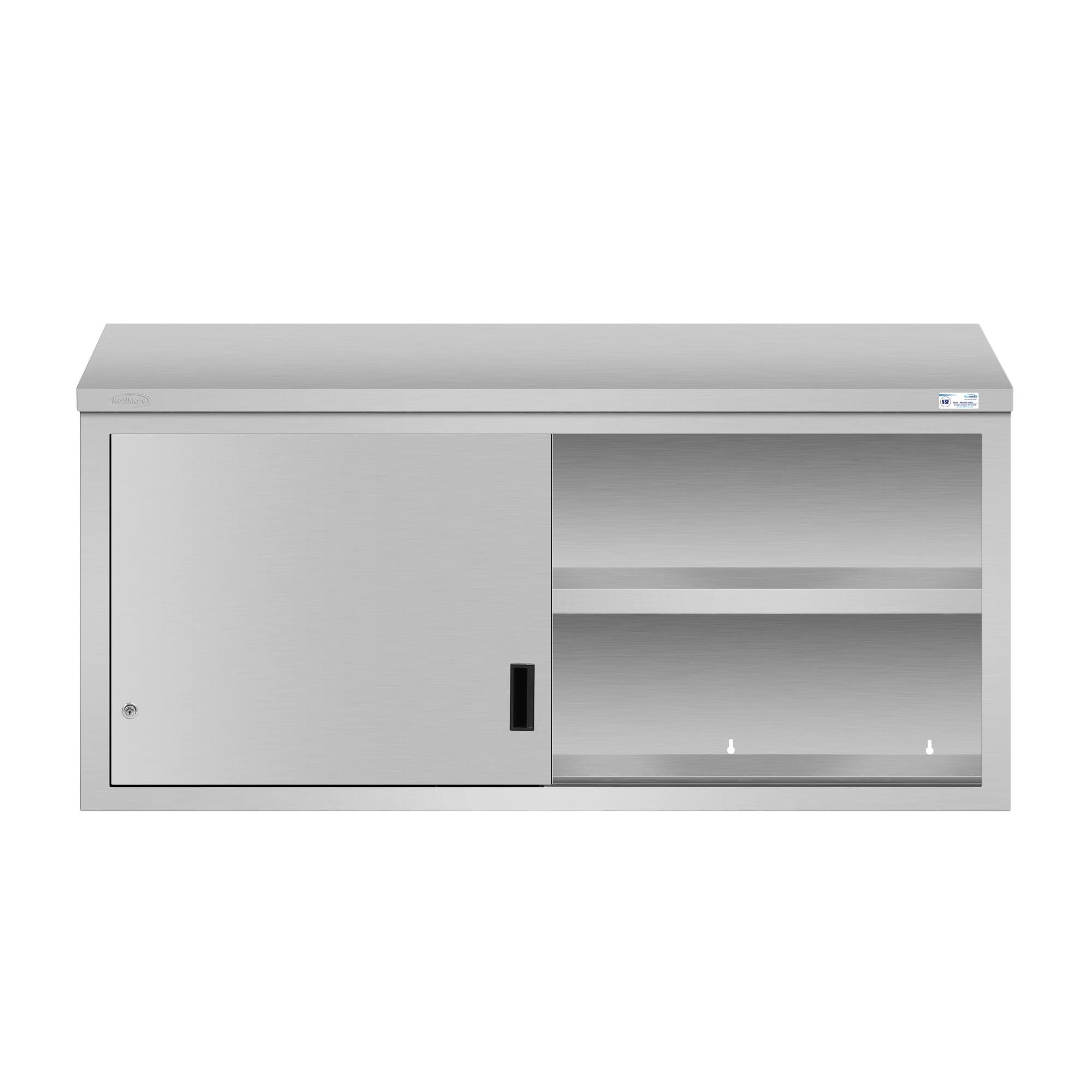 Alt View 3. Koolmore - 60 Inch Stainless Steel Commercial Wall Cabinet With Sliding Doors 15x60 NSF - Stainless-Steel.