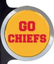 Alt View 3. PRORUN - Kansas City - Go Chiefs  - Automotive License Plate Frame with Team Badges - Multi.