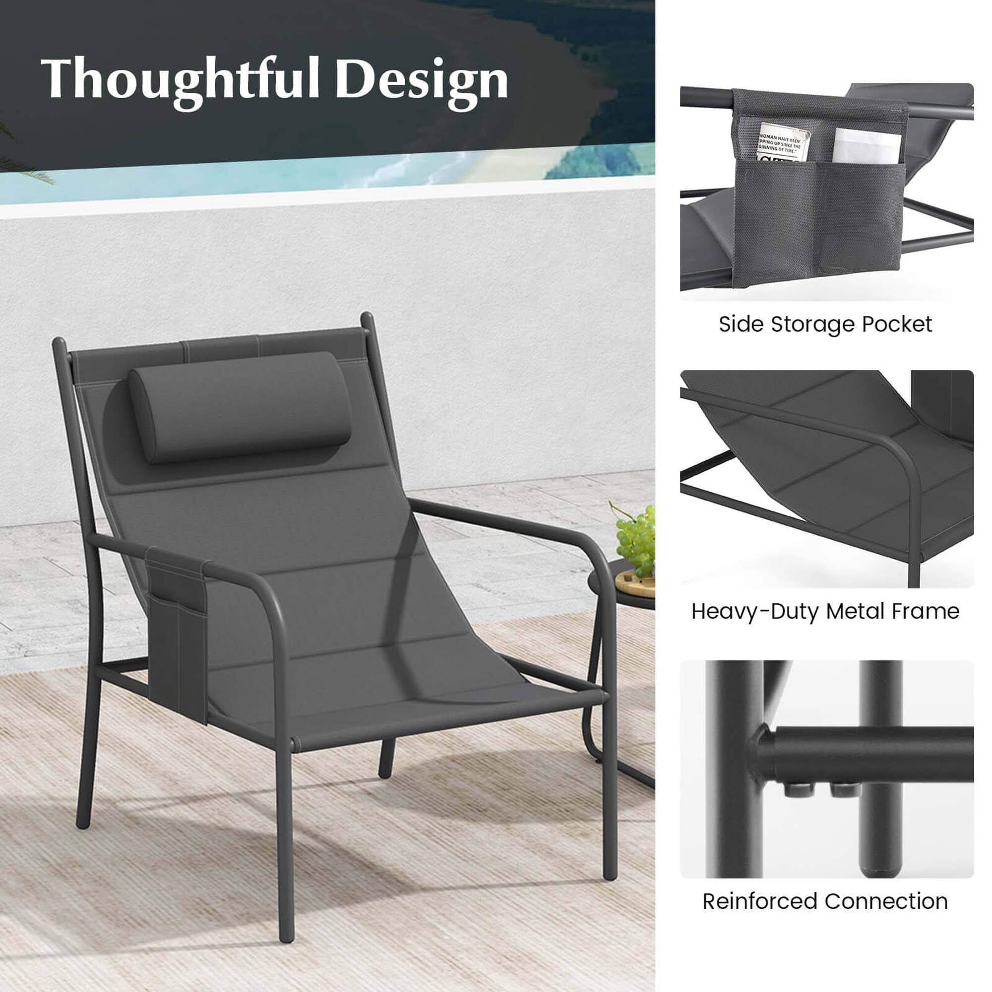 Thoughtful Design

Side Storage Pocket
Heavy-Duty Metal Frame
Reinforced Connection