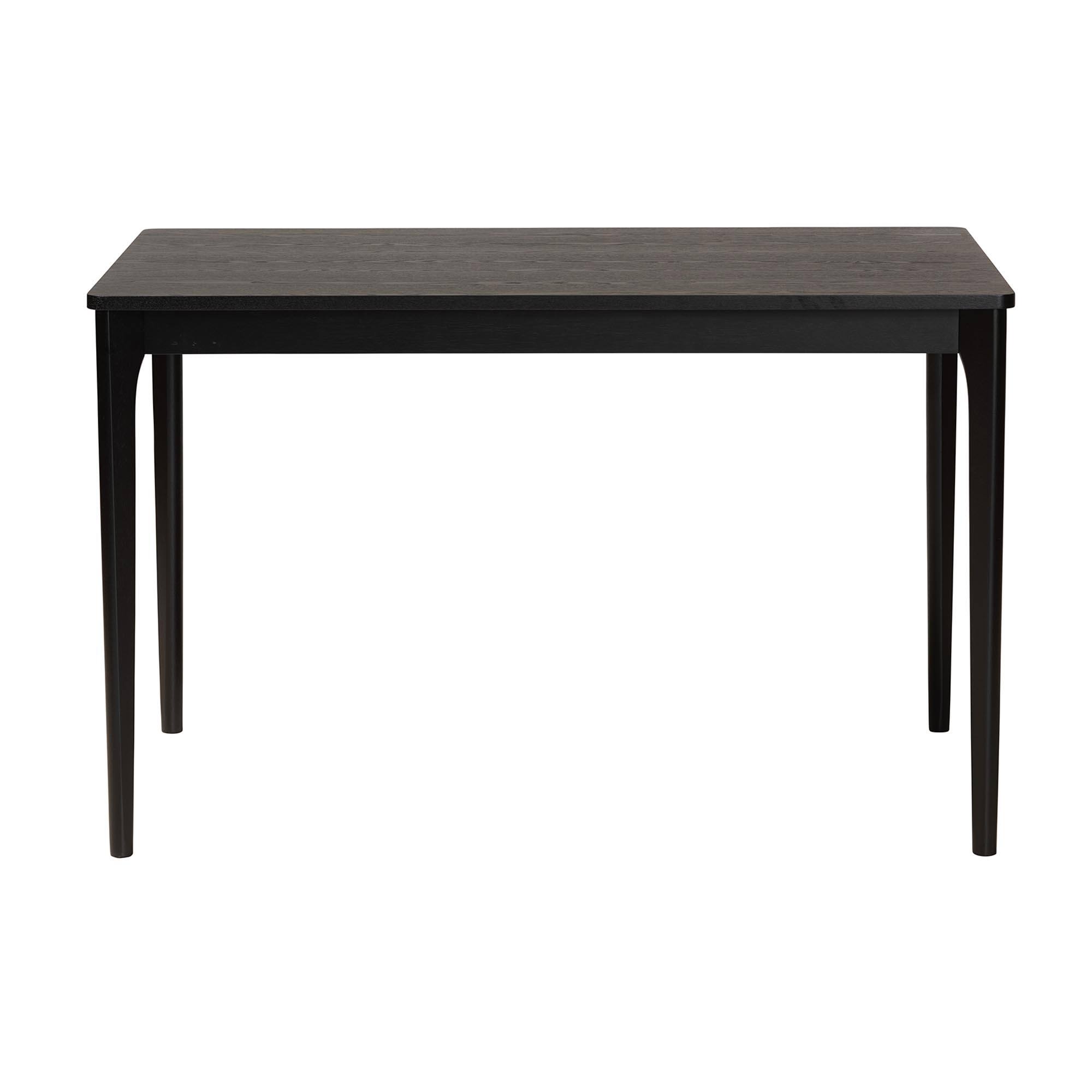 Angle. Baxton Studio - Sherwin Mid-Century Modern Finished Wood Dining Table - Black.