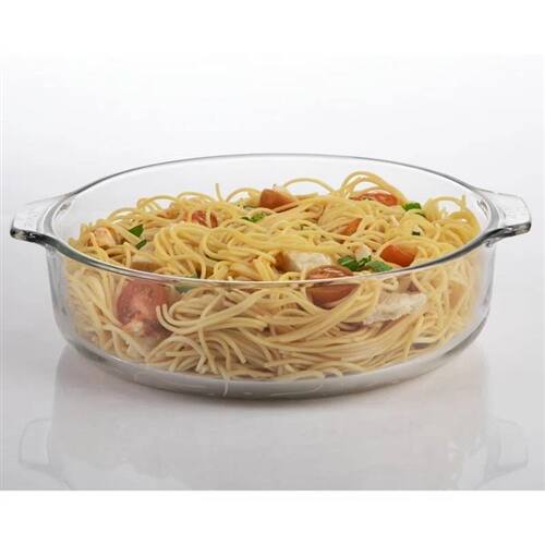 Alt View 1. SlickBlue - Oven-Safe 3-Quart Dutch Oven Glass Casserole Bakeware Dish - Clear.