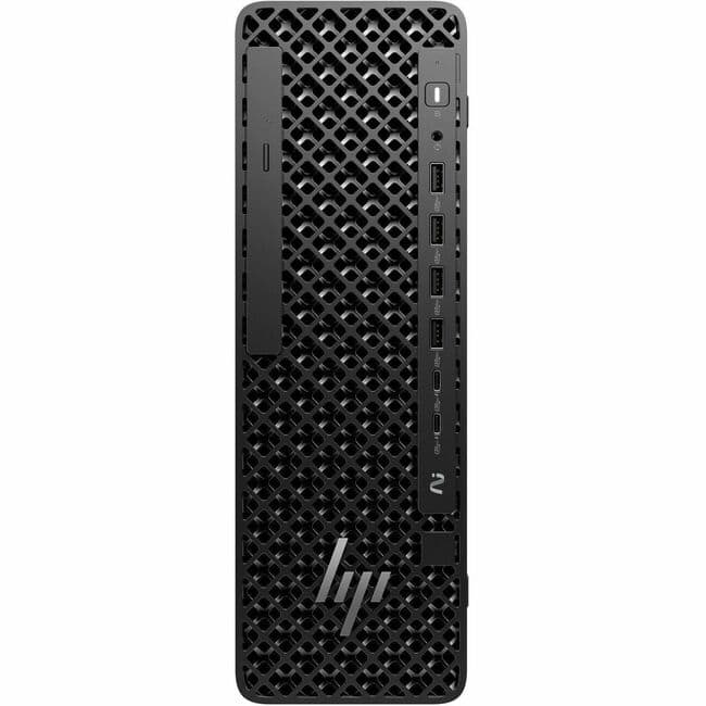 Front. HP - HP Z2 G1i Workstation - Intel Core Ultra 9 285K - 32 GB - 1 TB SSD - Small Form Factor - Black - Intel W880 Chip - Black.