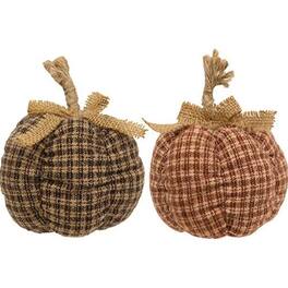 BreeBe - *Small Country Plaid Pumpkin 2 Asstd - Multi