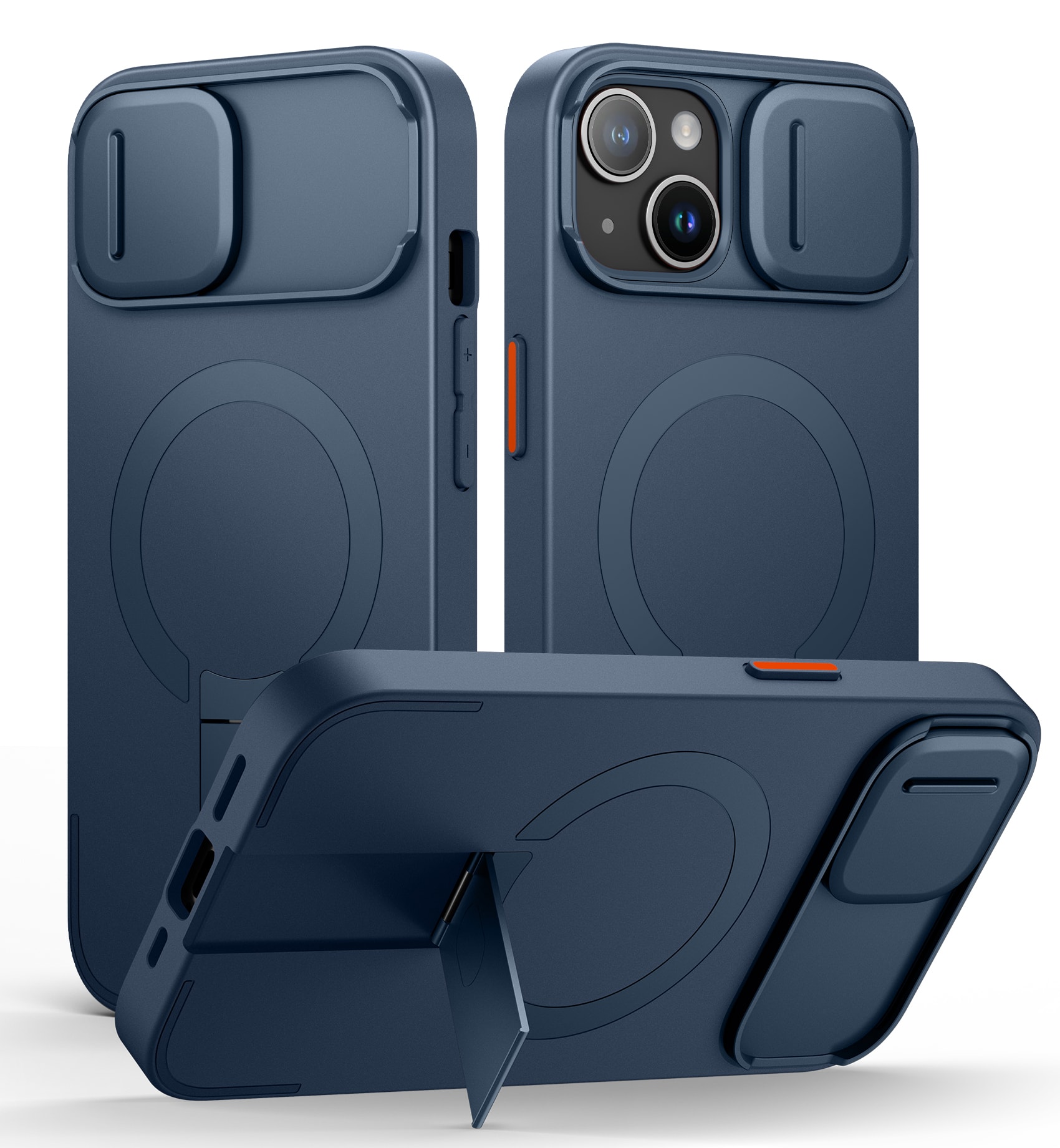 iPhone case iPhone13.14対応 SURITCH Bumper Case for iPhone 13/14 with Camera Cover, Kickstand