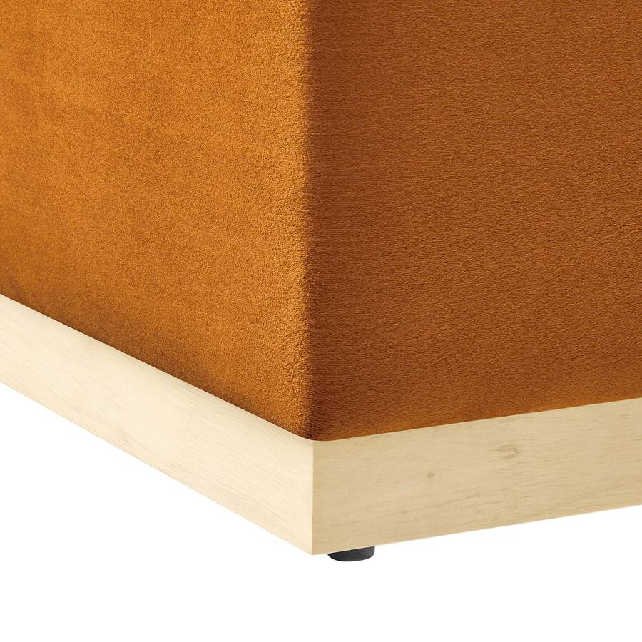 Tilden Large 28" Square Performance Velvet Upholstered Ottoman by ...