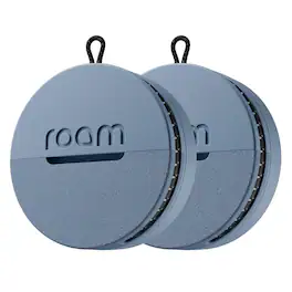 Roam smart tracker - Roam 3-in-1 Tracker - Bluetooth Item Locator, Keys/Luggage/Pet Gear, iOS or Android Find My, Waterproof, 2-Pack - Blue