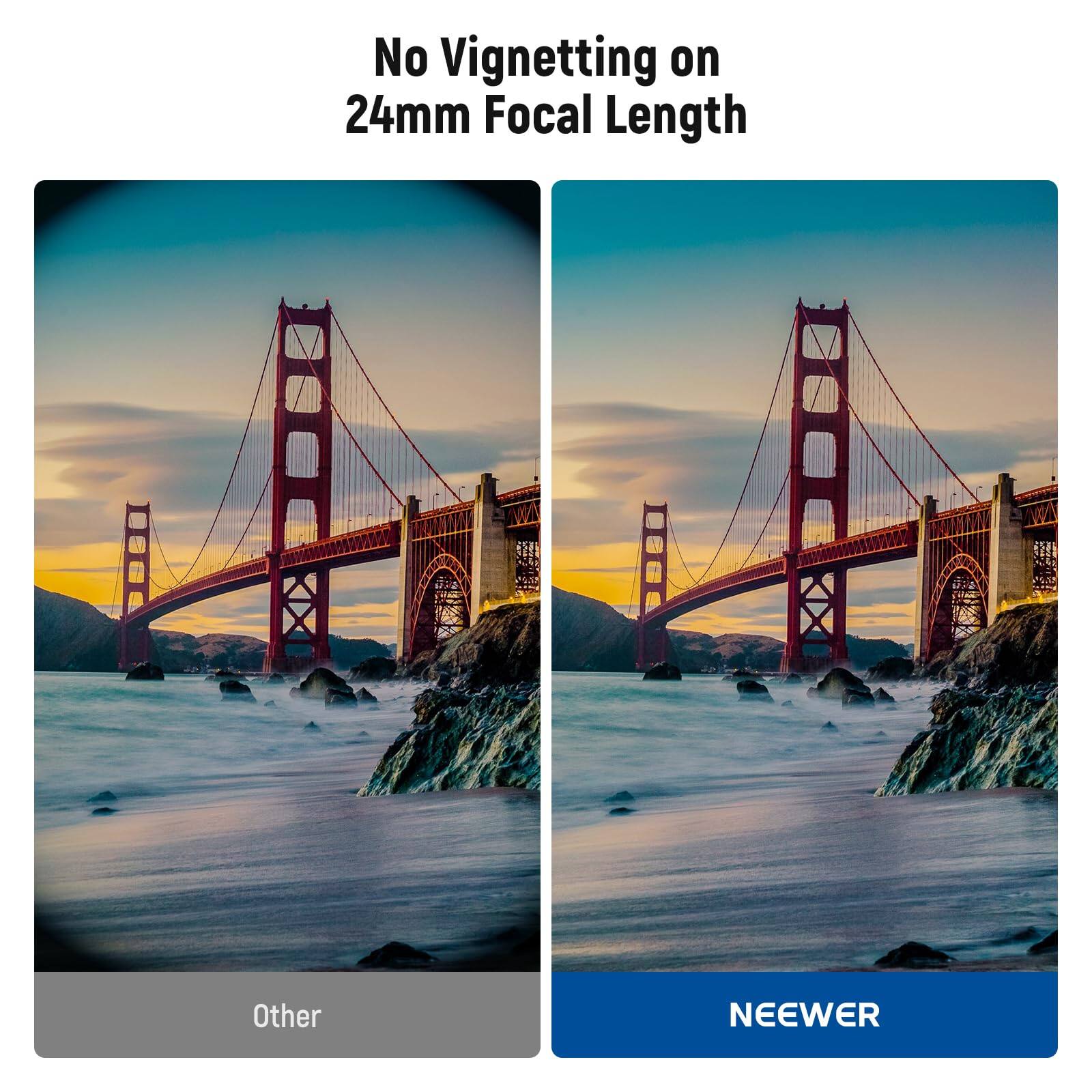 No Vignetting on 24mm Focal Length

Other

NEEWER