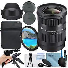 Sigma - 16-28mm f/2.8 DC DN Contemporary Lens Sony E Mount Bundle + UV Filter + ZeeTech Accessory Bundle - Black