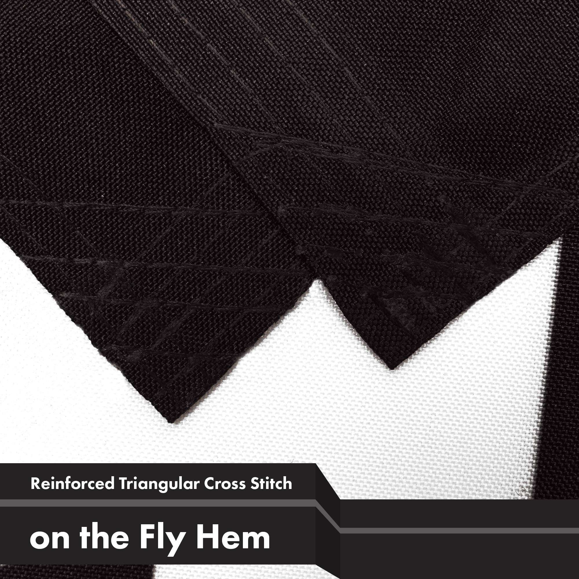 Reinforced Triangular Cross Stitch on the Fly Hem