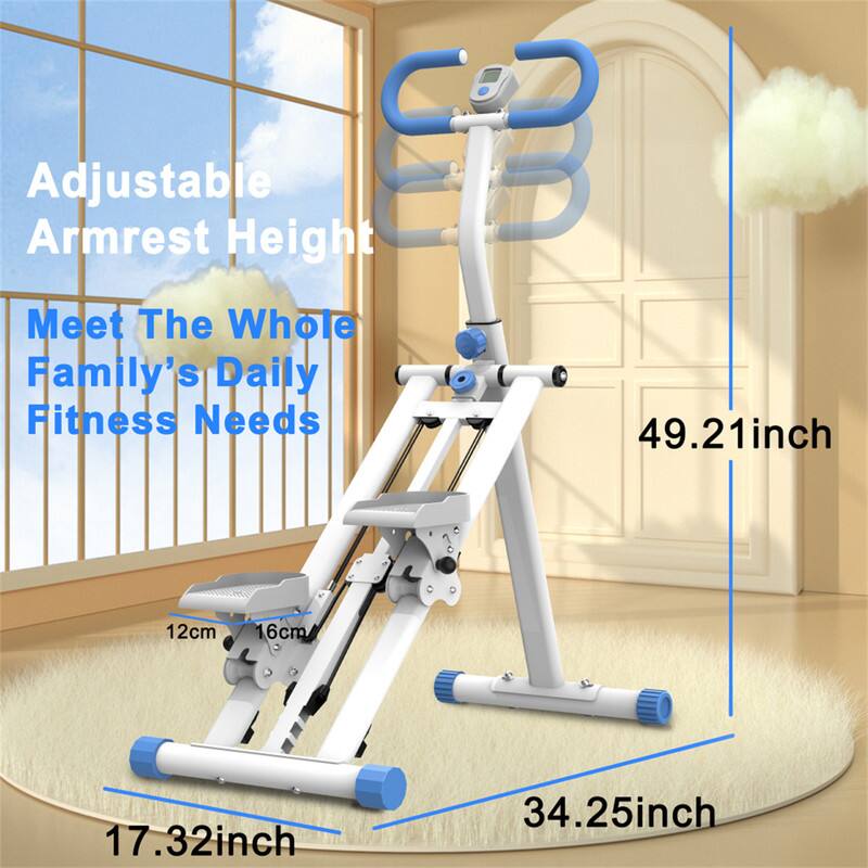 Adjustable Armrest Height  
Meet The Whole Family's Daily Fitness Needs  
49.21 inch  
12cm / 16cm  
17.32 inch  
34.25 inch