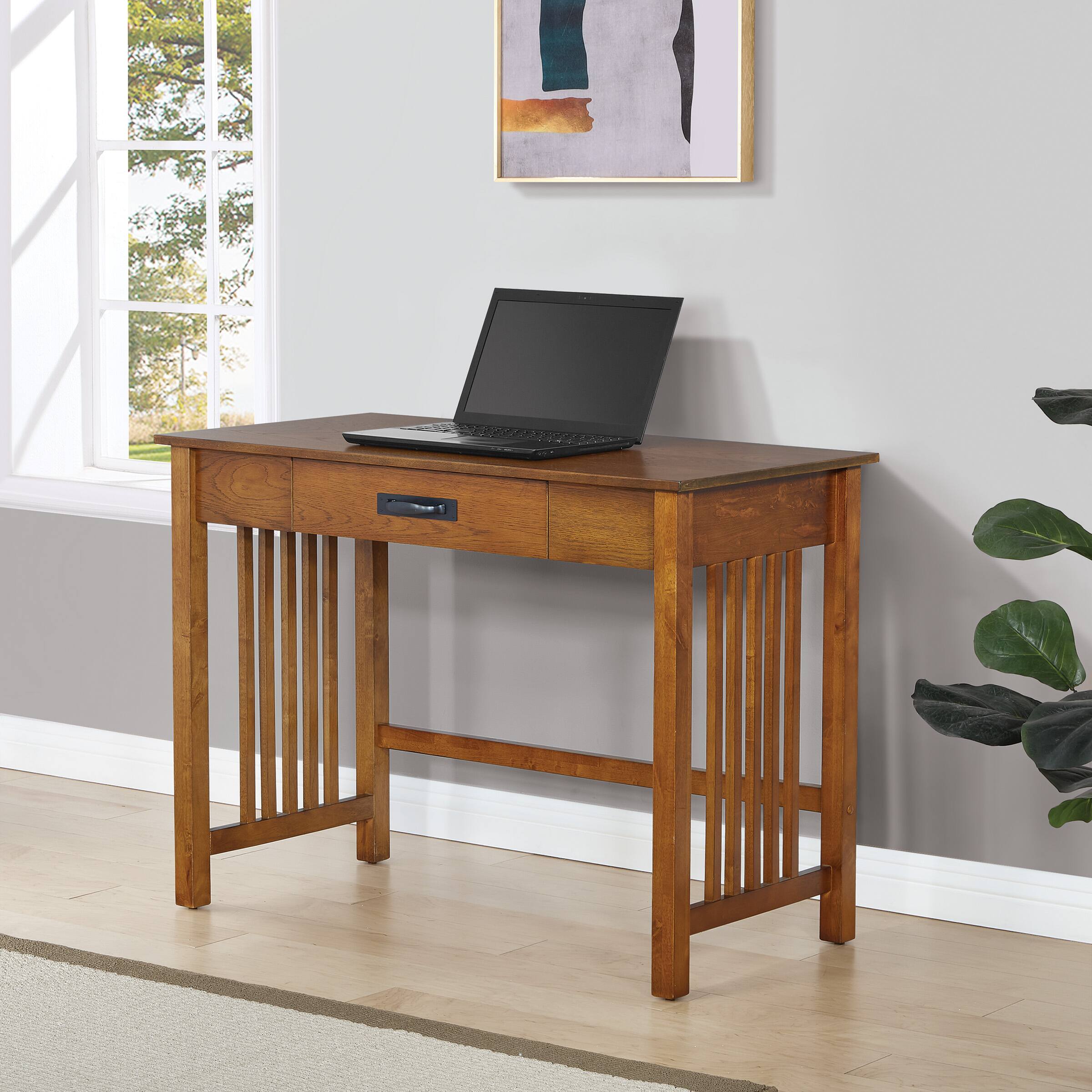 Alt View 15. OSP Home Furnishings - Sierra Writing Desk - Ash Finish.