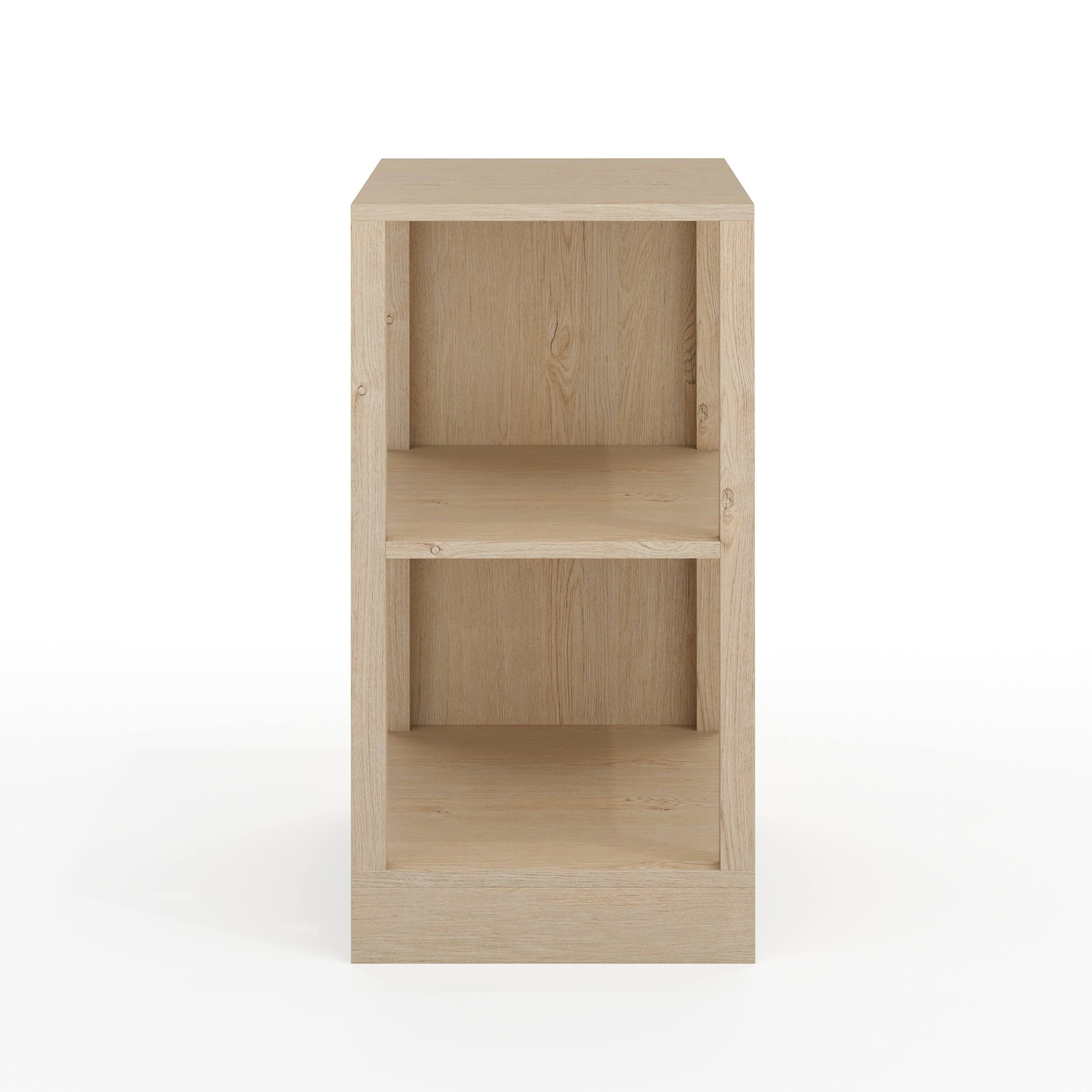 Alt View 9. Martha Stewart - Kayden Home Office Modular 2 Tier Open Bookshelf - Light Natural.