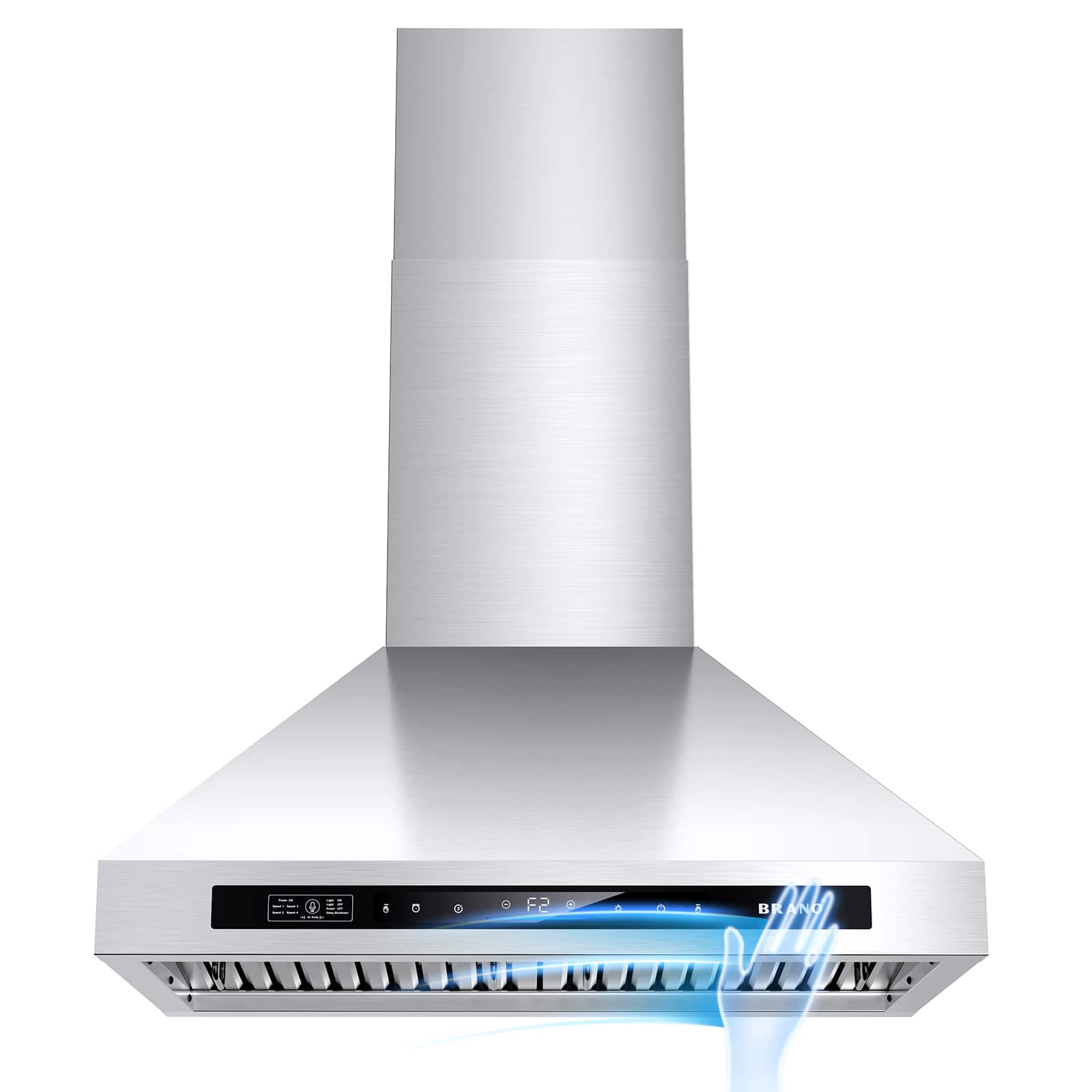 Brano - 30 inches - Convertible - Wall Range Hood - Silver