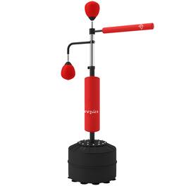 Soozier - Boxing Punching Bag Stand with 2 Speedballs, 360° Relax Bar - Red