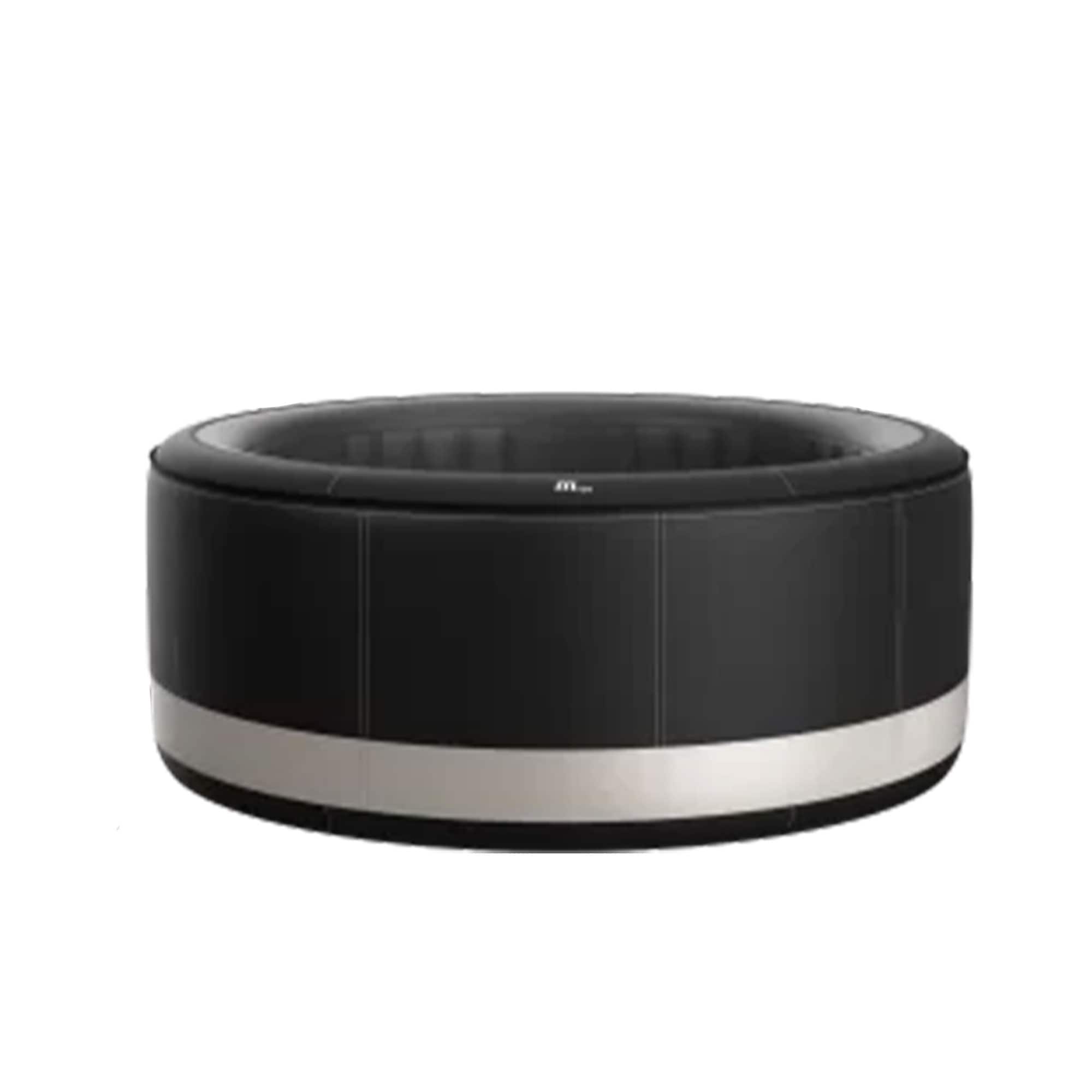 MSpa - Round Inflatable Bubble Massage Spa, 4 to 6 Person Hot Tub, Super Camaro - Black- Carbon fiber texture