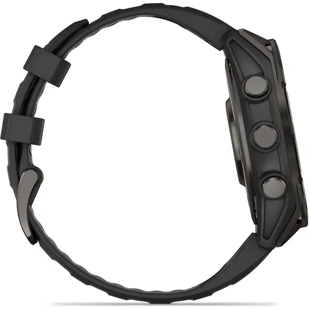 Alt View 2. Garmin - Fenix 8 47mm Smartwatch, Sapphire + Accessories Bundle - Carbon Gray DLC Titanium.