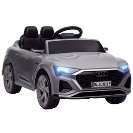 Qaba - Audi Q8 e-tron Sportback Licensed 12V Kids Ride on Car, Remote, 4 Suspension Wheels, Soft Start, LED Lights, Music Horn