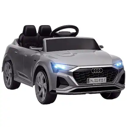 Front. Qaba - Audi Q8 e-tron Sportback Licensed 12V Kids Ride on Car, Remote, 4 Suspension Wheels, Soft Start, LED Lights, Music Horn.