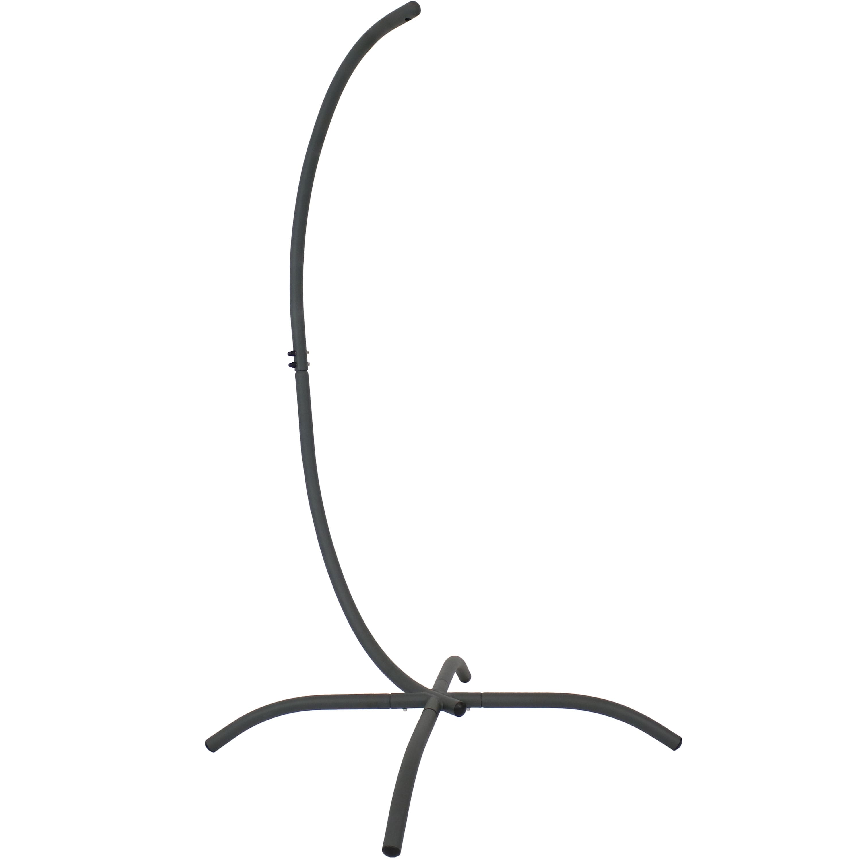 Photos - Garden Furniture Steel Sunnydaze - X-Base Powder-Coated  Egg Chair Stand - 78 in - Gray AJ-901 