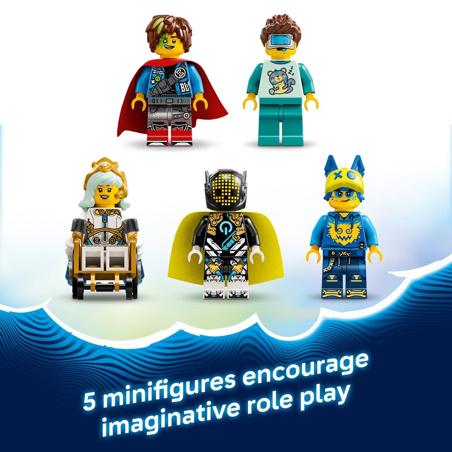 5 minifigures encourage imaginative role play