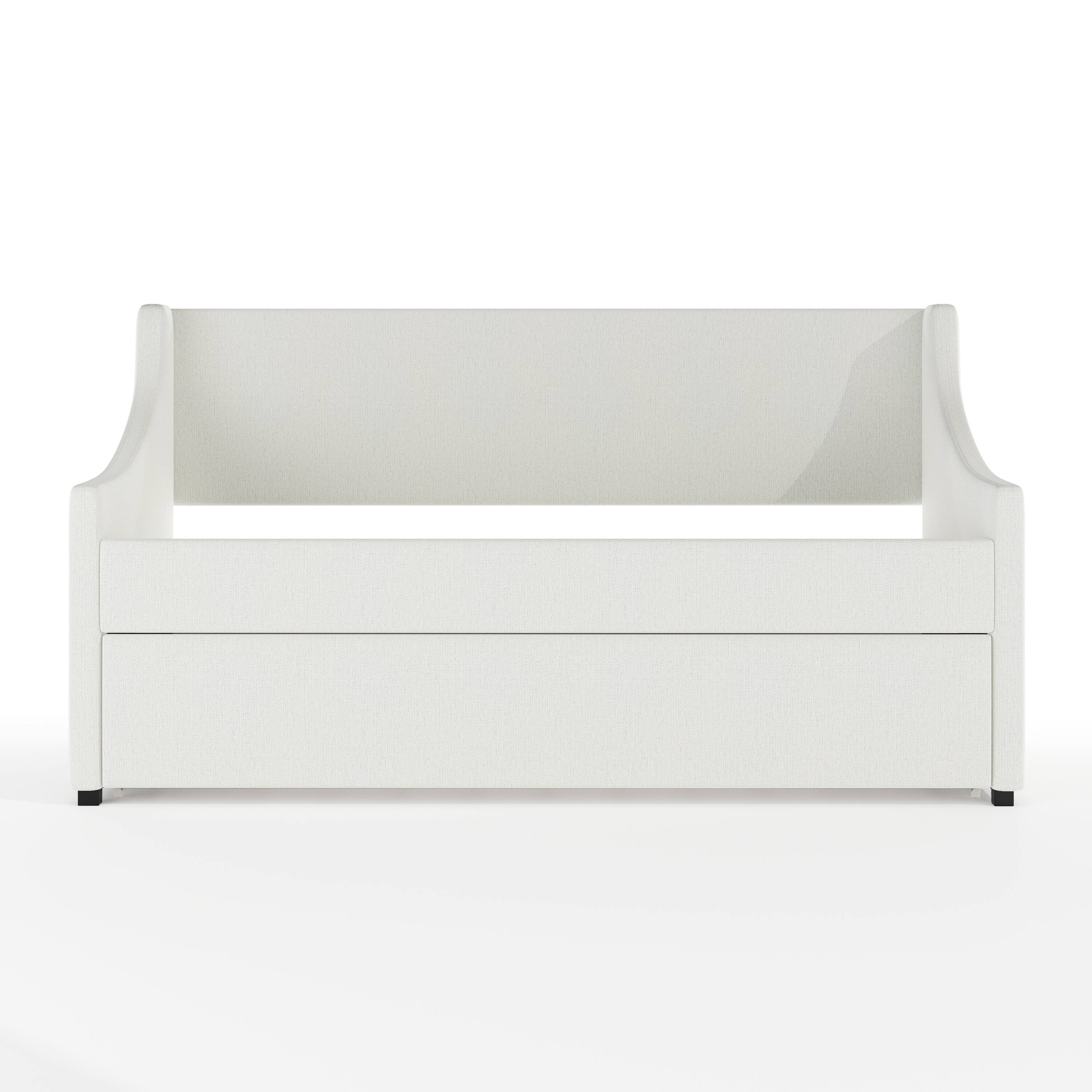 Alt View 8. Martha Stewart - Daybed with Rear Siderail and Pull-Out Trundle - Off-White.