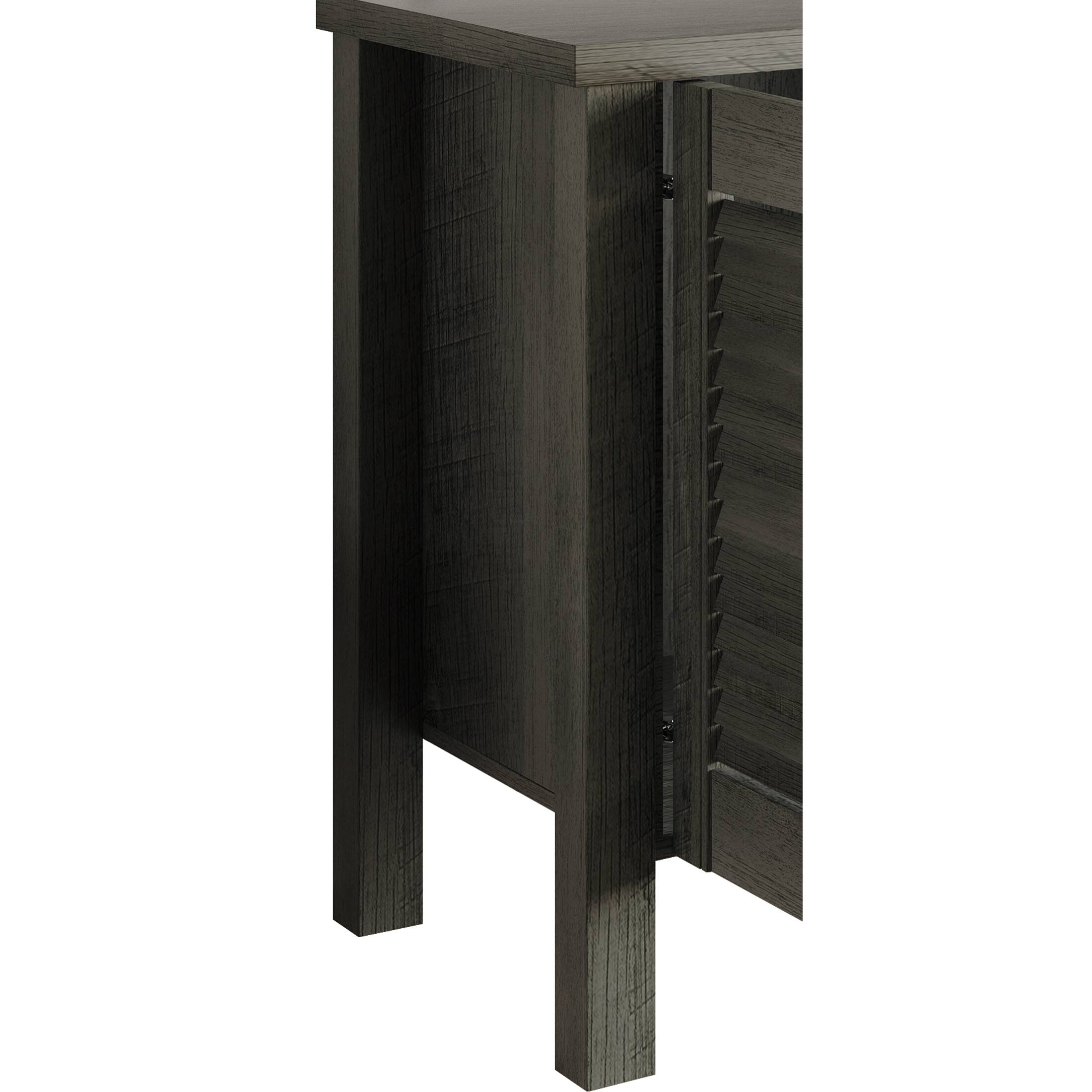 Alt View 5. ChaletPosh - Elegant Transitional TV Stand with Concealed Storage Doors, Grey - Grey.