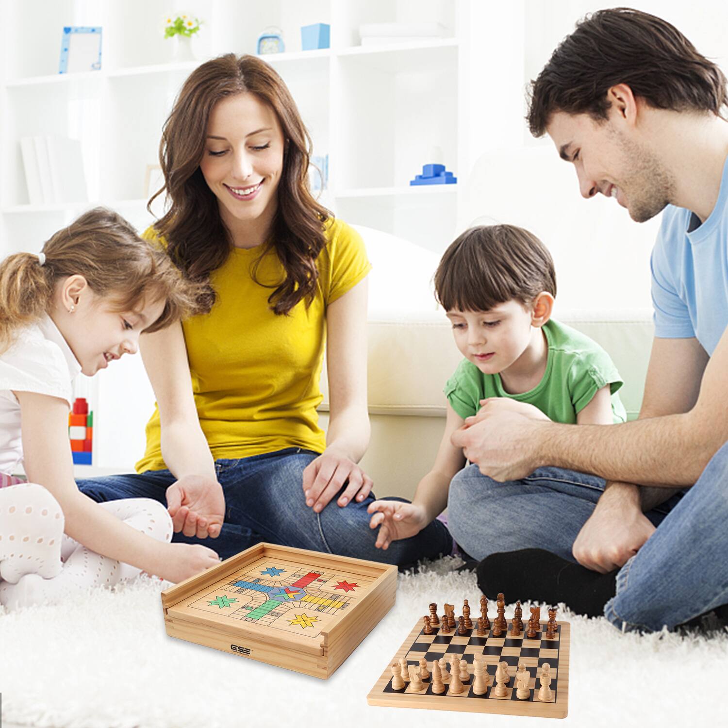 Alt View 2. GSE Games & Sports Expert - 9-in-1 Chess/Checkers/Backgammon/Dominoes/Tic-Tac-Toe/Ludo/Chinese Checker/Playing Cards/Poker Dice.