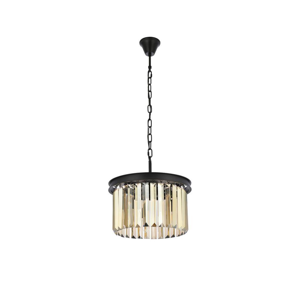 Urban Classic - Sydney 3 light Pendant Golden Teak (Smoky) Royal Cut Crystal - Matte Black price history on PriceWatchPro