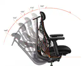 LiberNovo - Omni SE-48cm Extended Seat-Dynamic Ergonomic Chair - Obsidian
